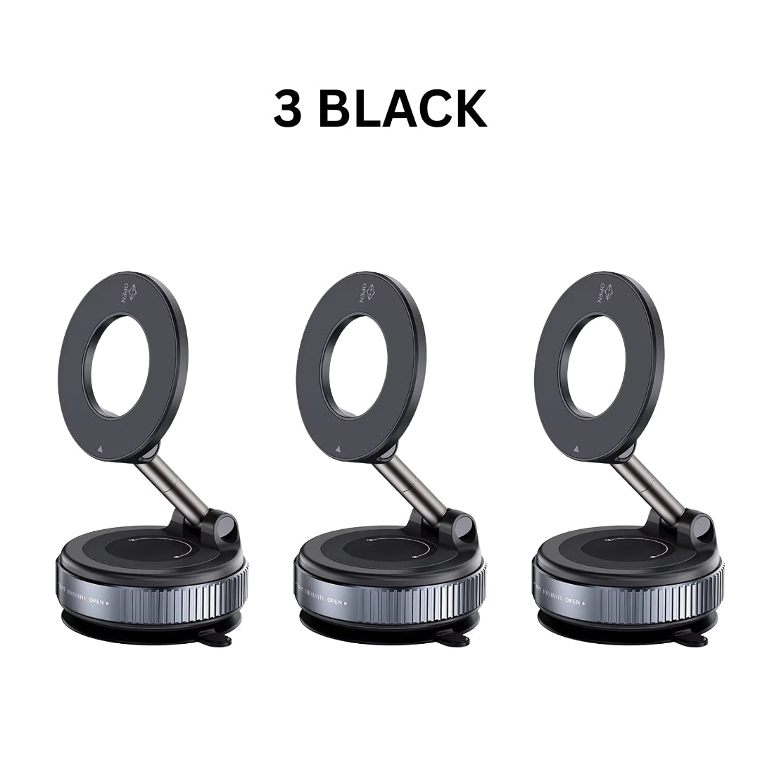 Foldable magnetic car phone holder, vacuum suction cup rotating 360 °, suitable for multi angle adjustment of vehicles and walls