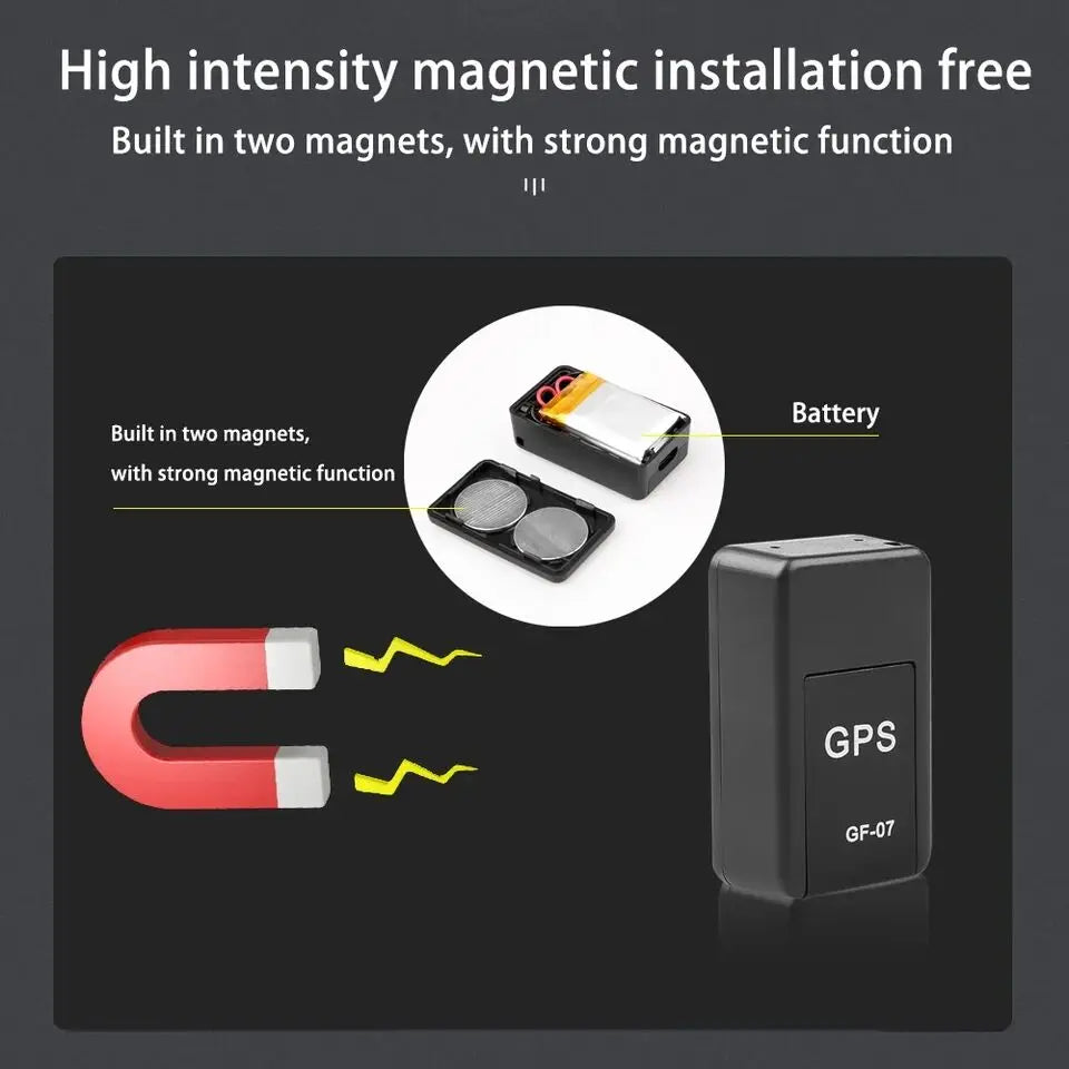 Mini GPS Tracker - Portable Car GPS Tracker with Magnetic Anti-Lost Device & Precise Position