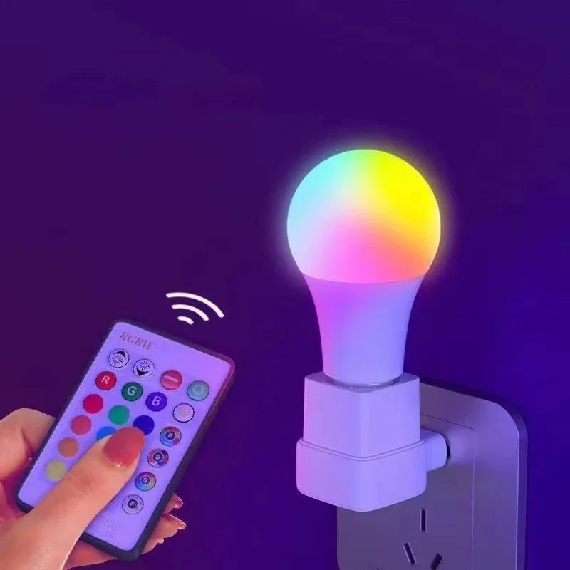 16 Color LED Multicolor Smart Light Bulb E27 220V Household Lighting Dimmable 24 Key Remote Control