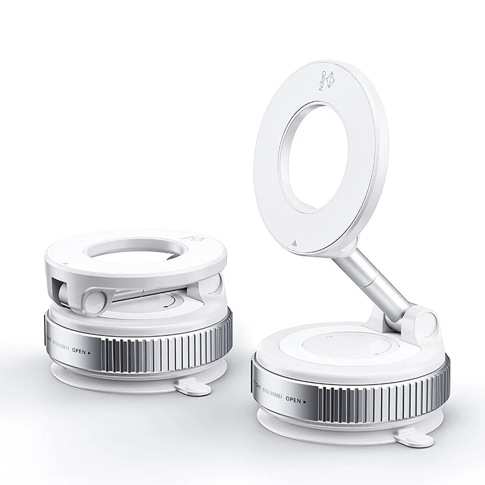 Foldable magnetic car phone holder, vacuum suction cup rotating 360 °, suitable for multi angle adjustment of vehicles and walls