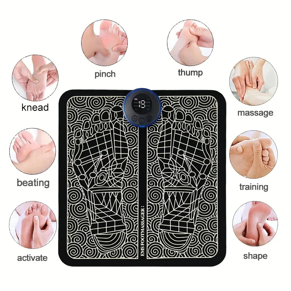 Electric Foot Massager Pad Muscle Massage Relaxation Trainer For Massage Fitness Outdoor Sport Home Family Relax