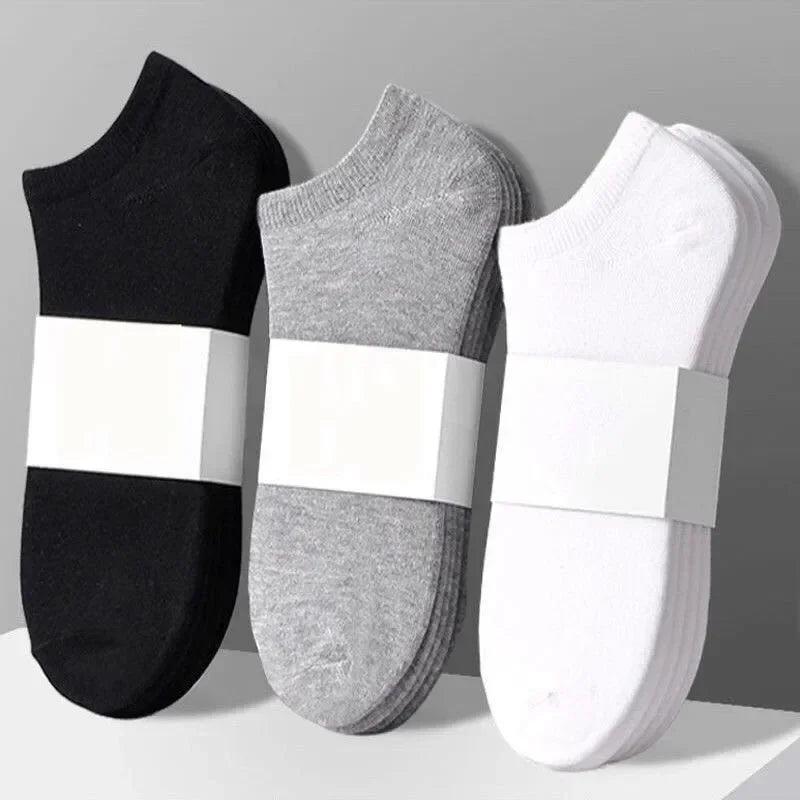 5/10 Pairs Women Socks Breathable Sports socks Solid Color Boat socks Comfortable Cotton AnkleSocks White Black