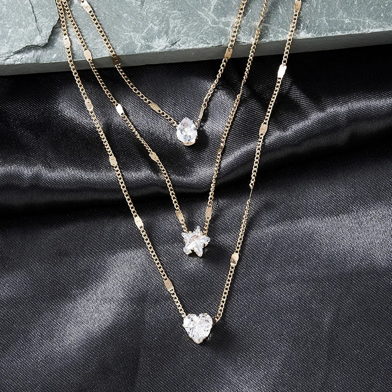 Heart Pendant Necklace (CZ)