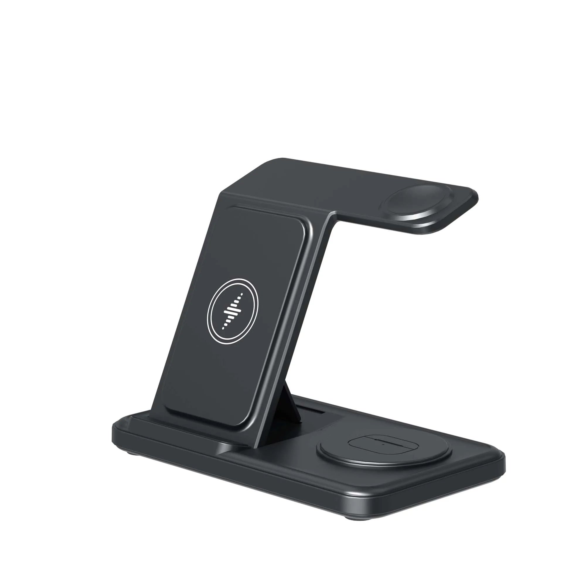 30W LED Fast Wireless Charger Stand 3 in 1 Foldable Charger