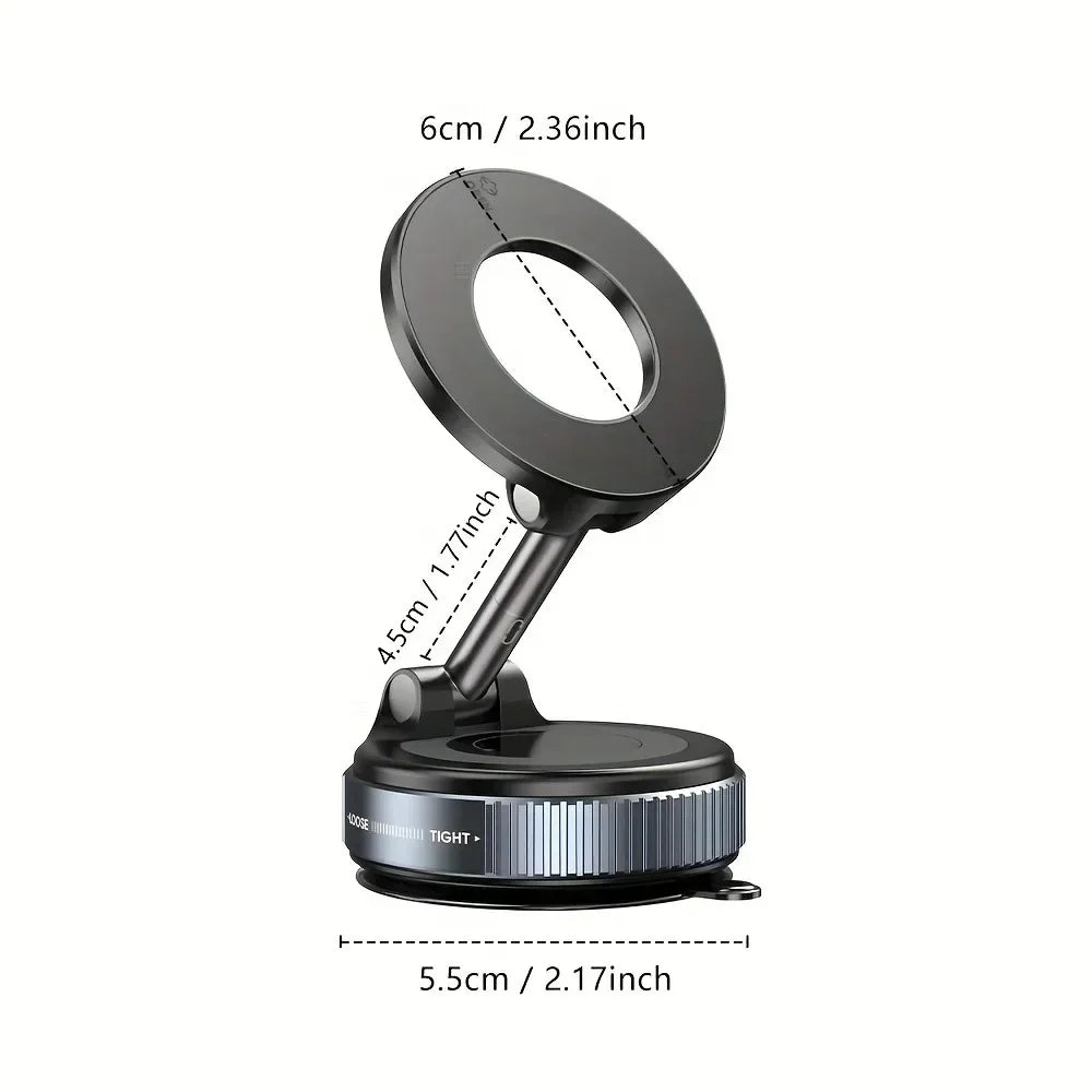 Foldable magnetic car phone holder, vacuum suction cup rotating 360 °, suitable for multi angle adjustment of vehicles and walls