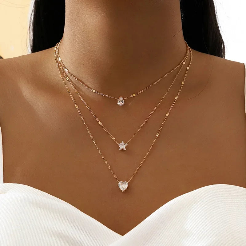 Heart Pendant Necklace (CZ)