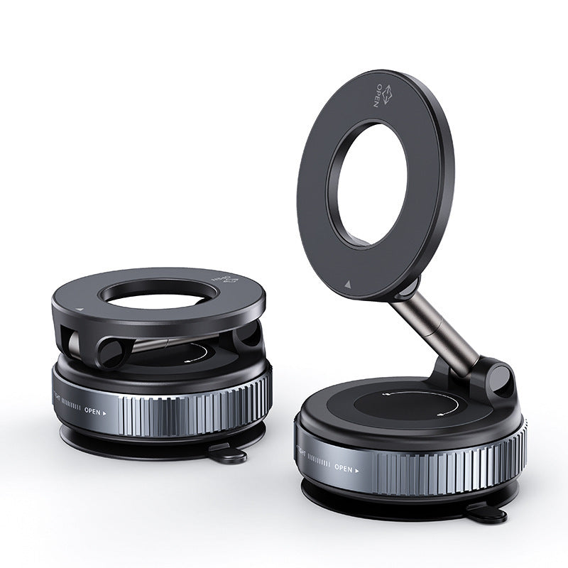 Foldable magnetic car phone holder, vacuum suction cup rotating 360 °, suitable for multi angle adjustment of vehicles and walls